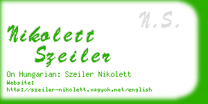 nikolett szeiler business card